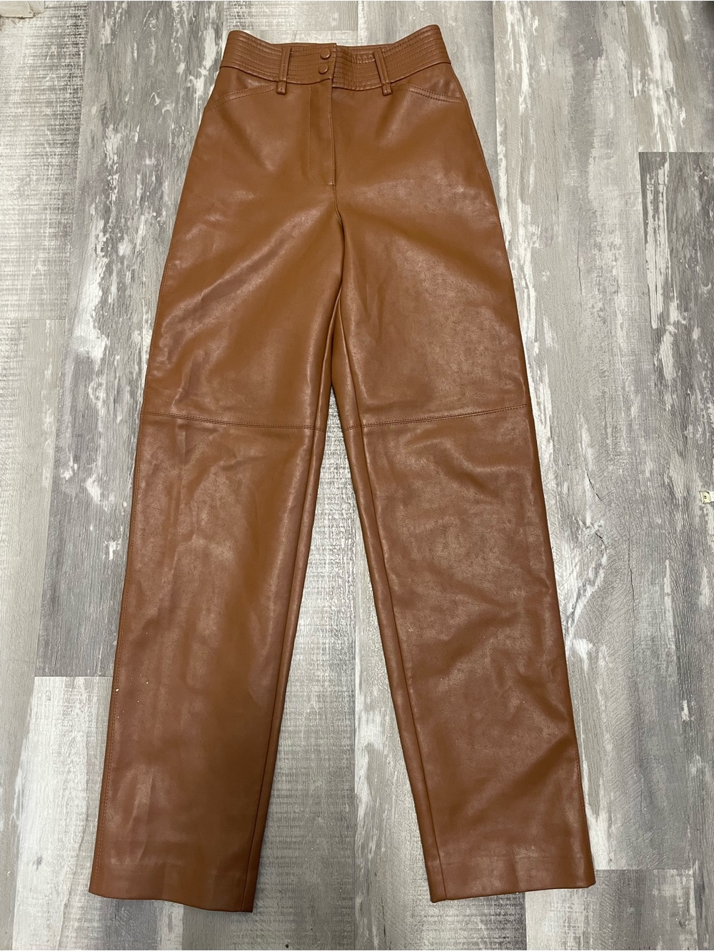 Wilfred Tan Vegan Leather Pants